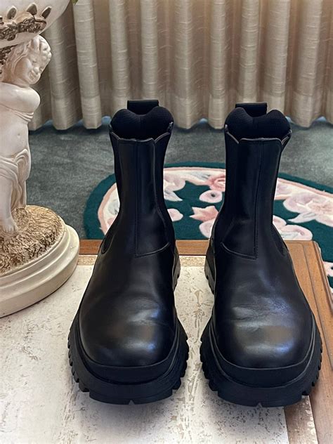 prada polished leather chelsea boots|Prada brixxen leather Chelsea boot.